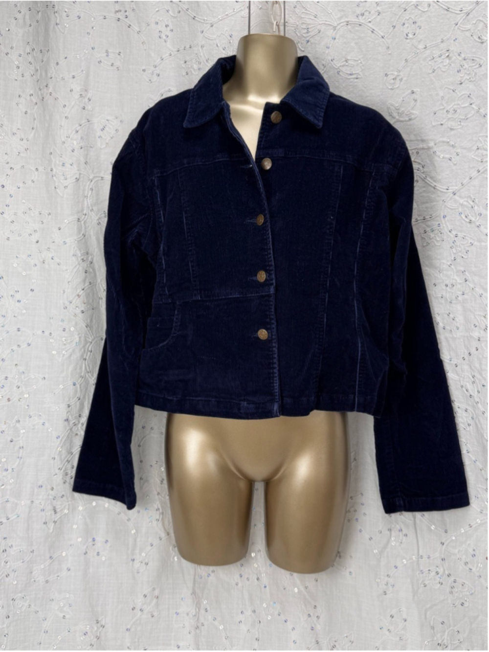 STO Susquehanna Trail Outfitters Y2K Navy Corduroy Jacket Size L